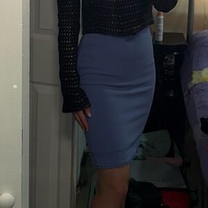 Ann Taylor Blue Pencil Skirt Knee-length for Work